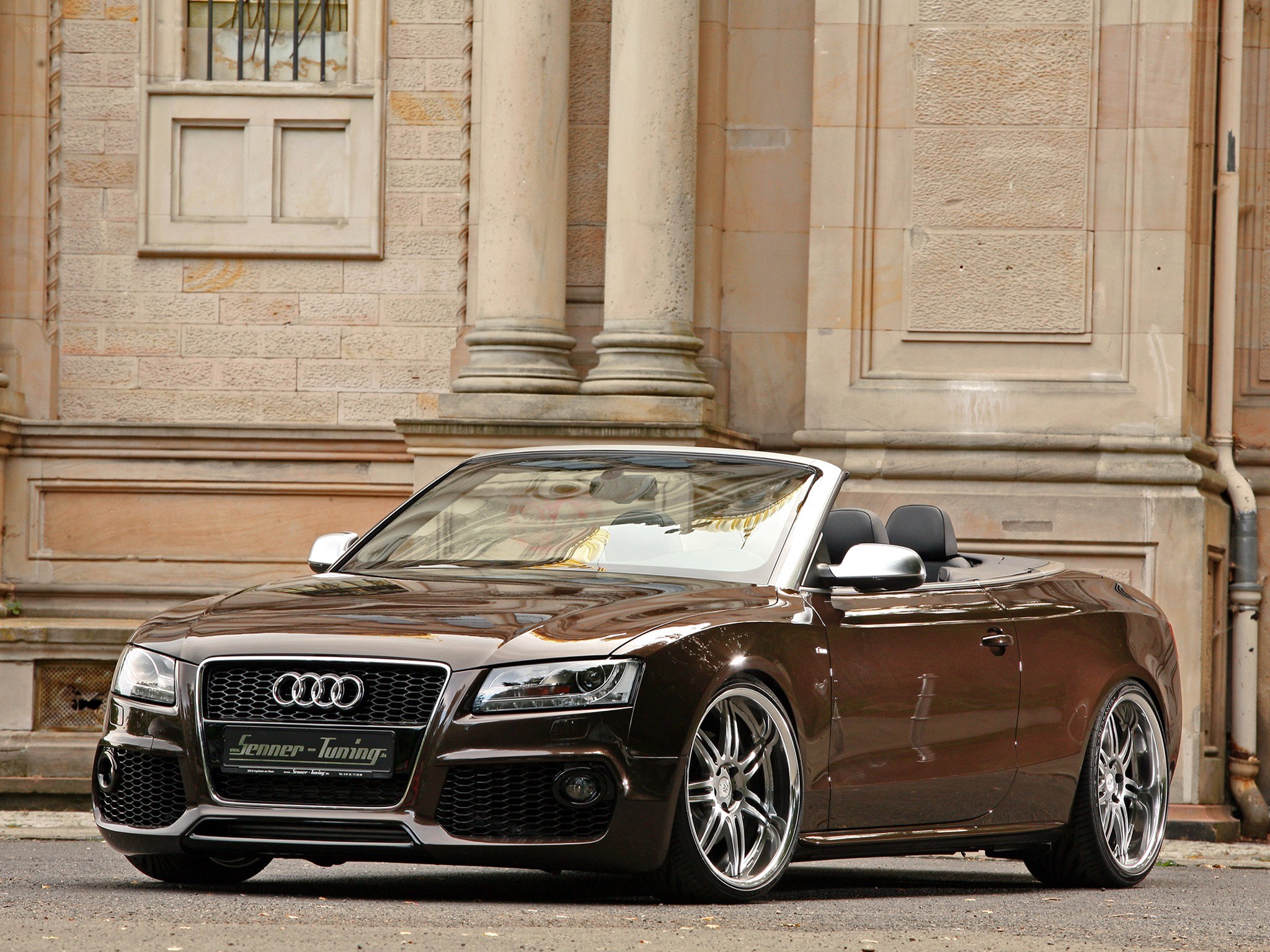 brown audi convertible car