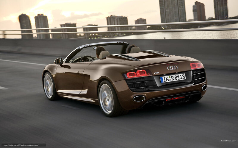 Brown Audi R8 Convertible — Dynamic