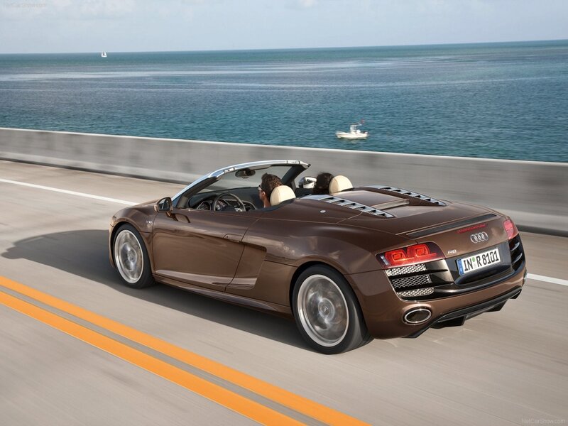Brown Audi R8 Convertible — Serene, Afternoon