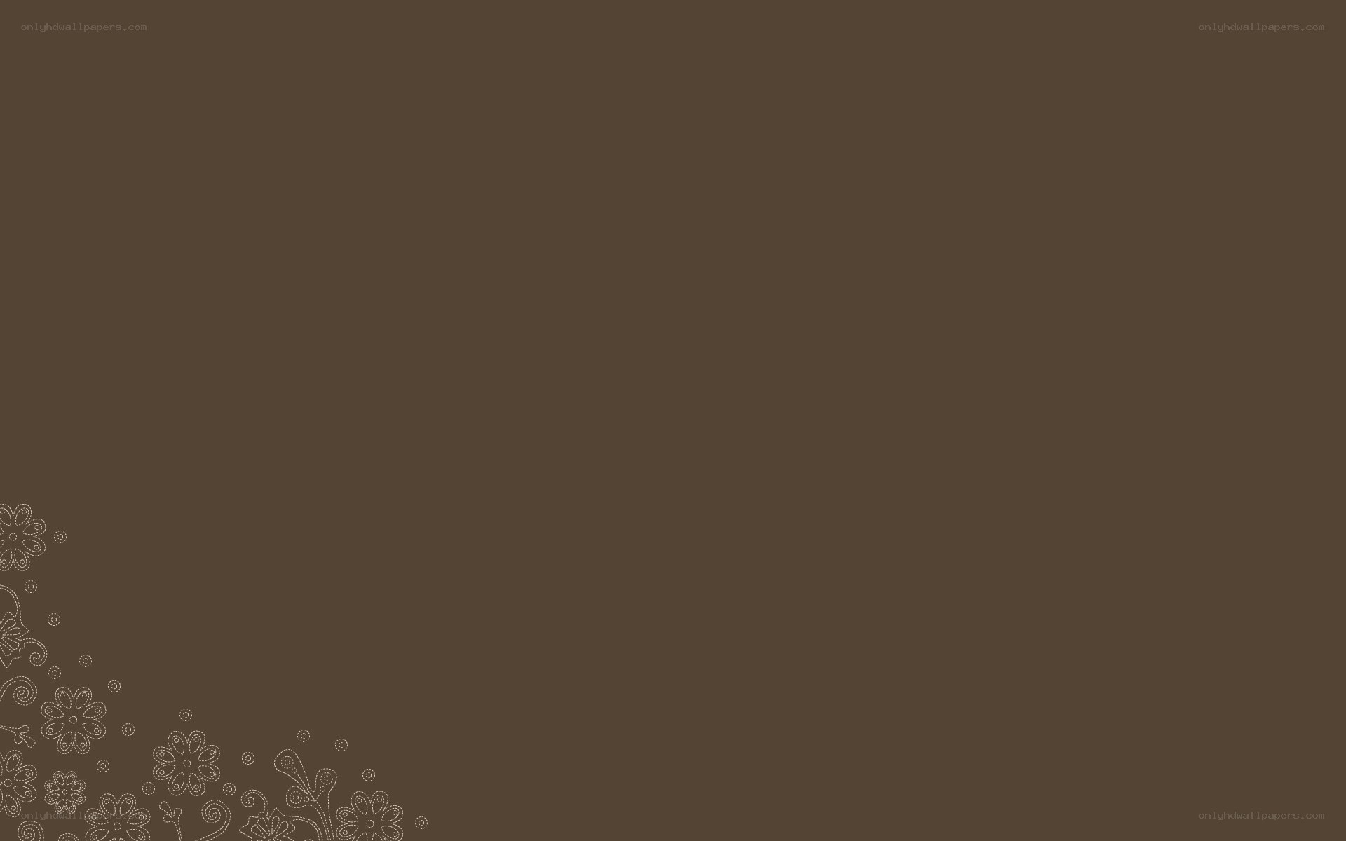 brown background with floral pattern