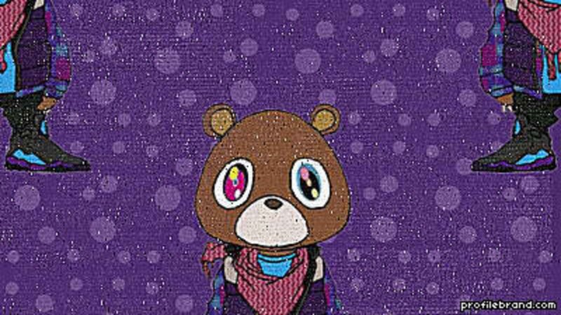 Brown Bear Character — Purple