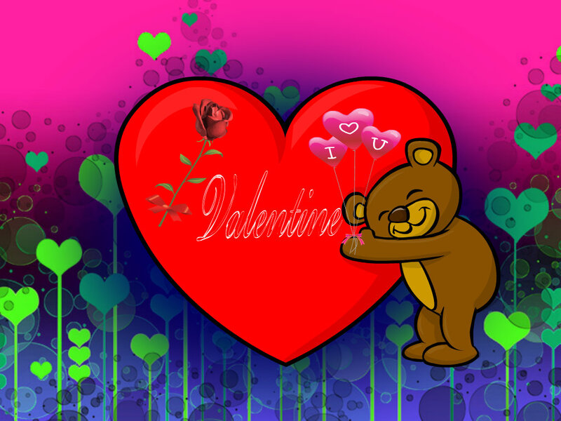 Brown Bear Hugging Heart