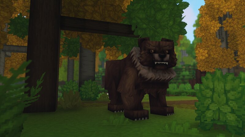 Brown Bear in Forest — Green, Natural, Autumn, 3d Render