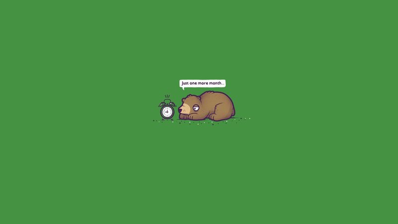 Brown Bear Sleeping — Green, Calm