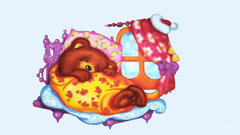Brown Bear Sleeping — Yellow
