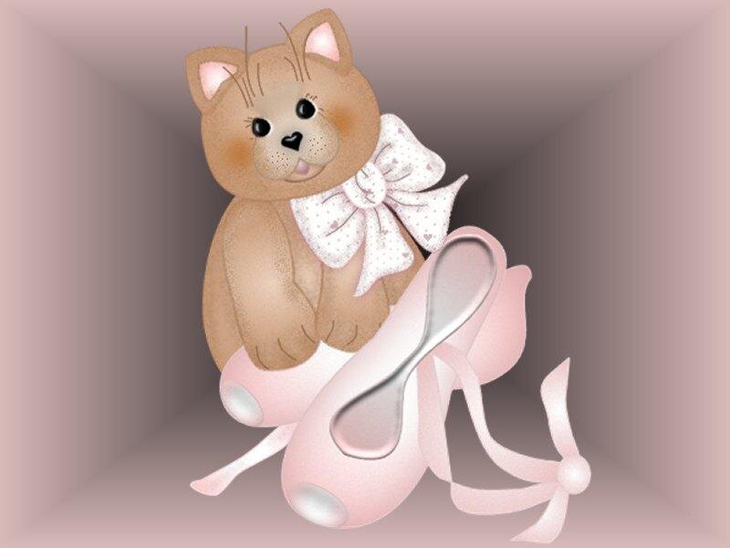 Brown Bear with Ballet Shoes