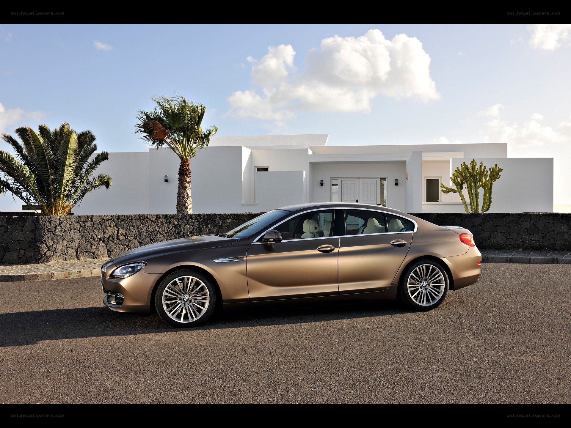 Brown BMW 6 Series sedan
