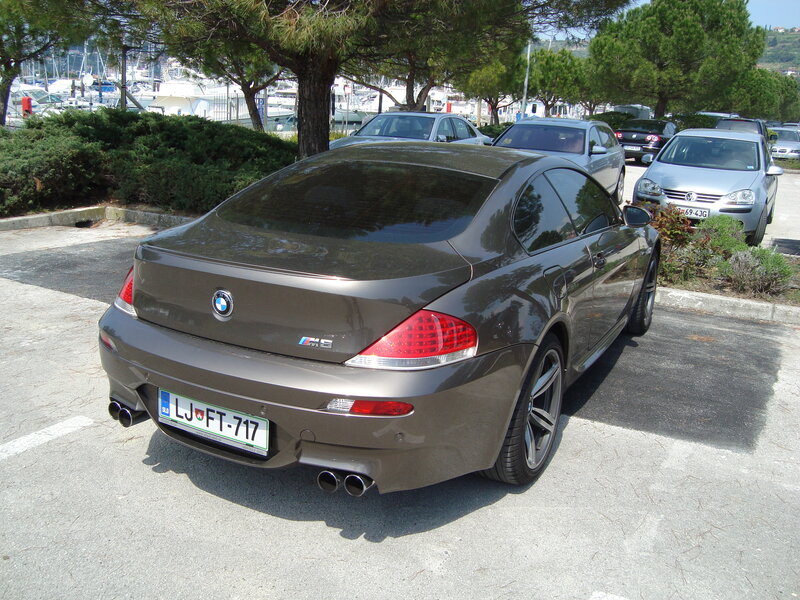 Brown BMW M6 parked