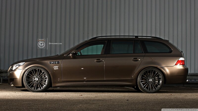 brown bmw station wagon