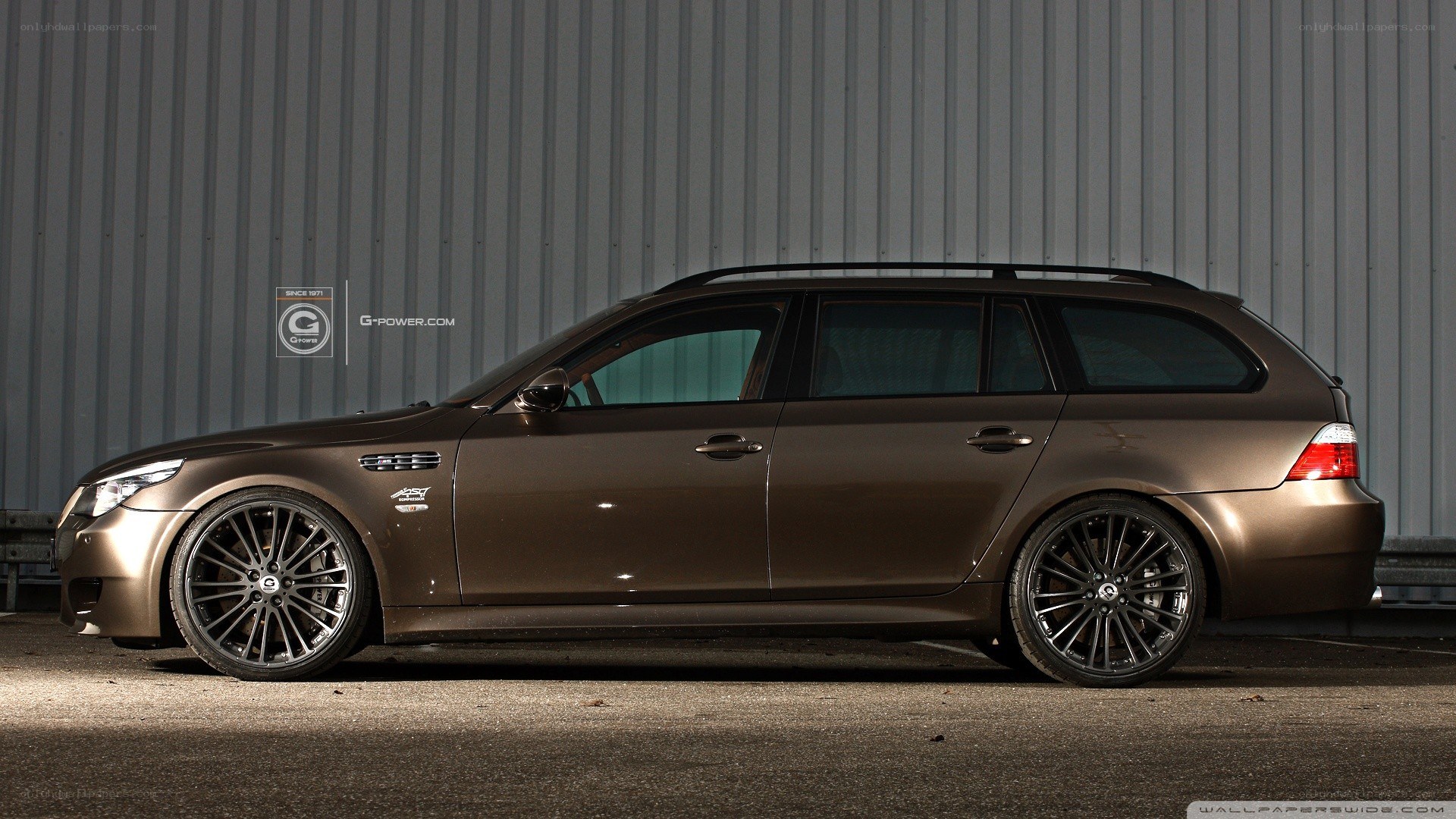 brown bmw station wagon