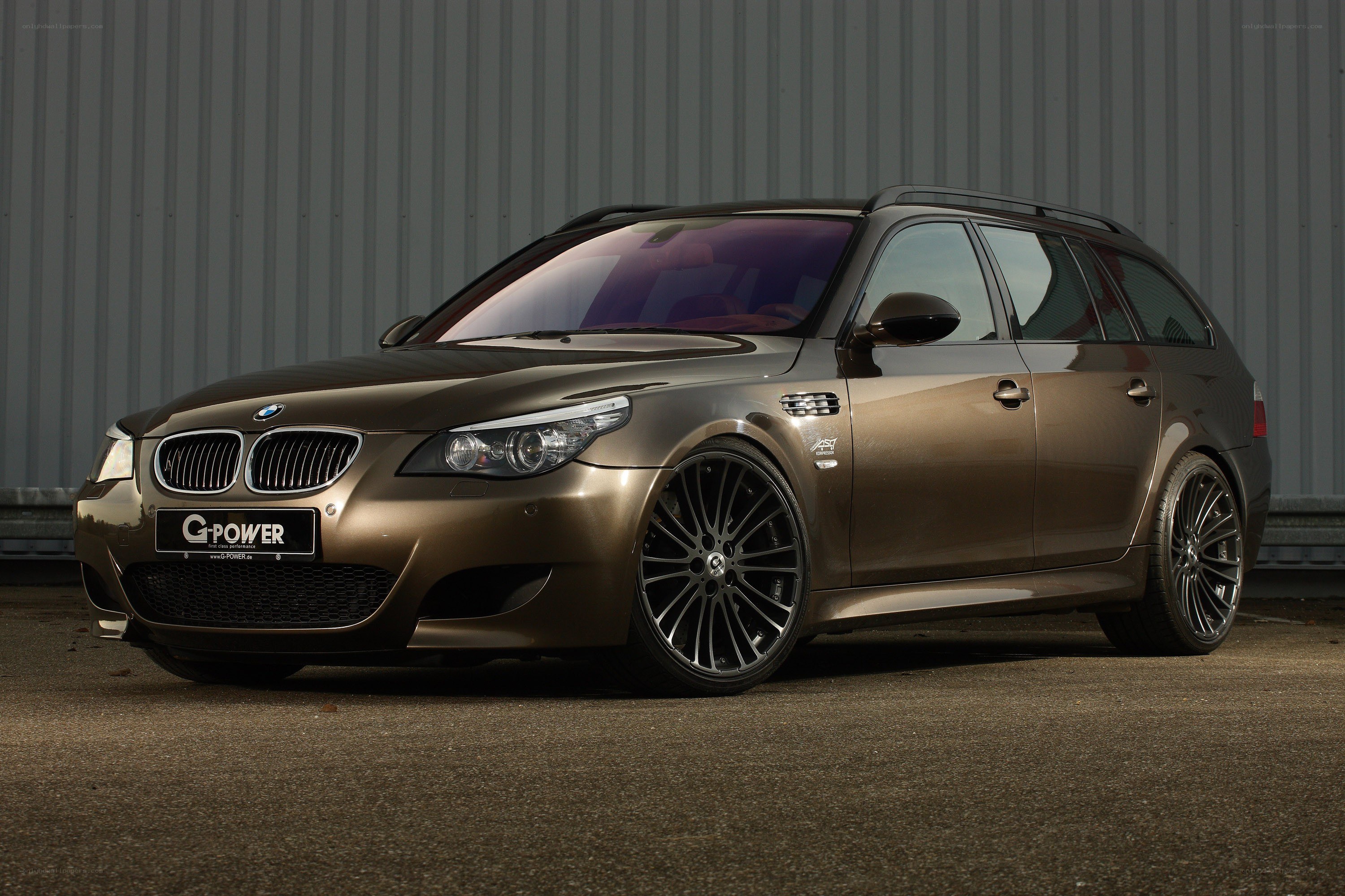 brown bmw station wagon