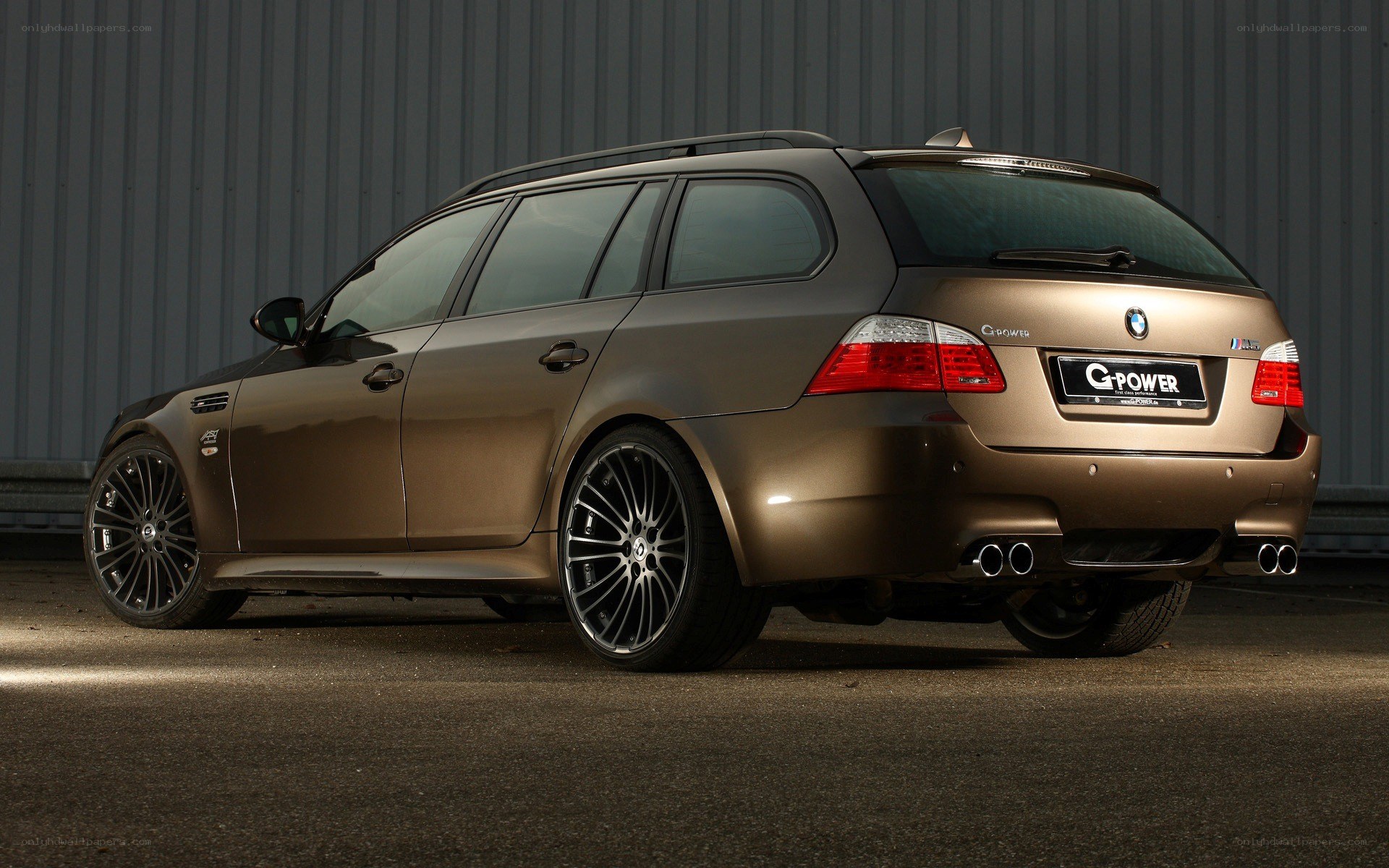 brown bmw station wagon