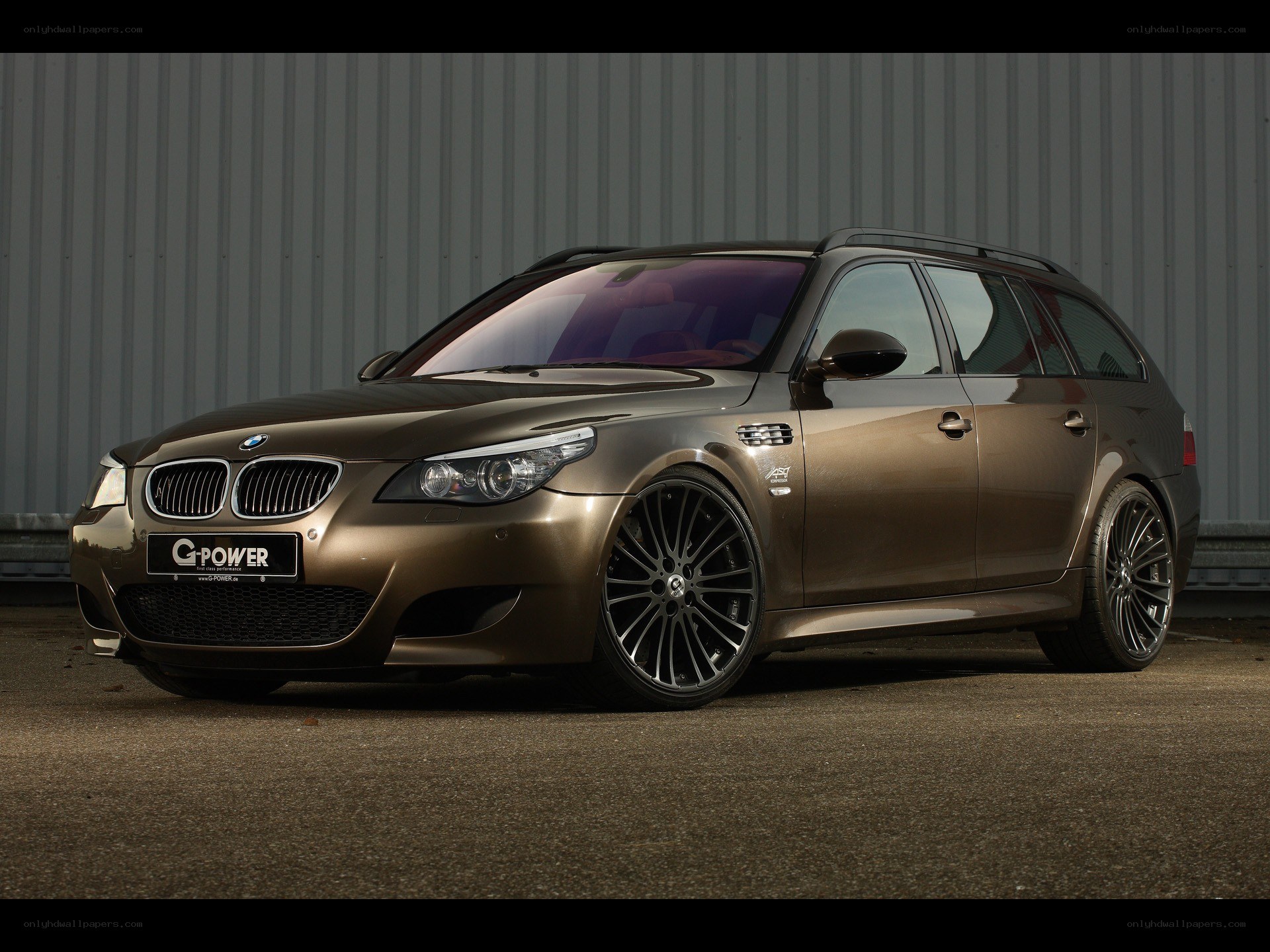 brown bmw station wagon
