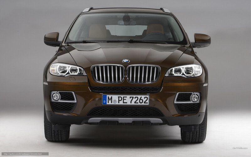 Brown BMW X6 front view