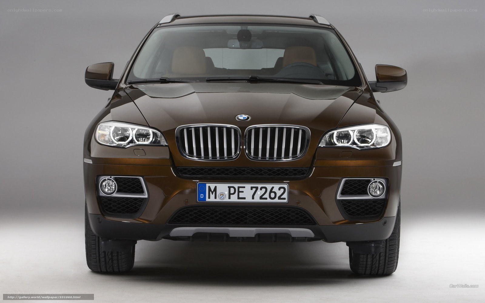 Brown BMW X6 front view
