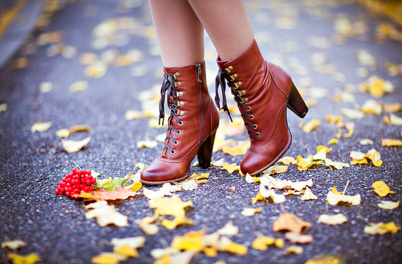 Brown Boots on Pavement