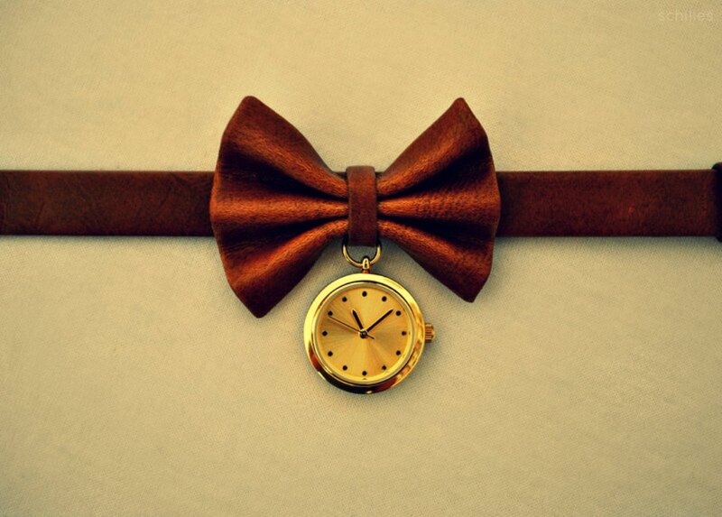Brown Bow Tie Watch