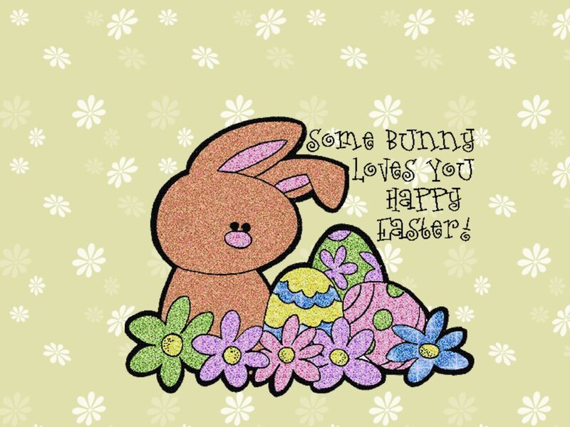 Brown Bunny with Eggs