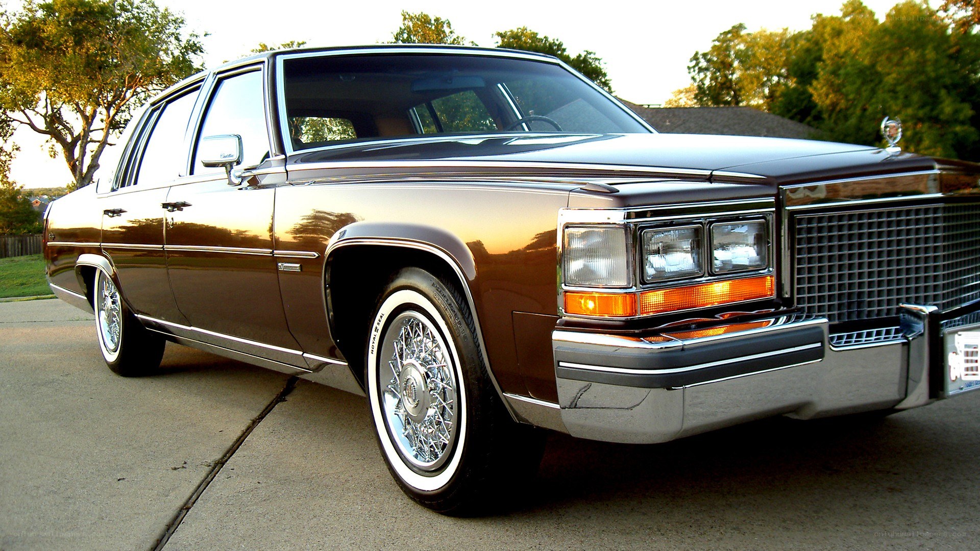 Brown Cadillac sedan