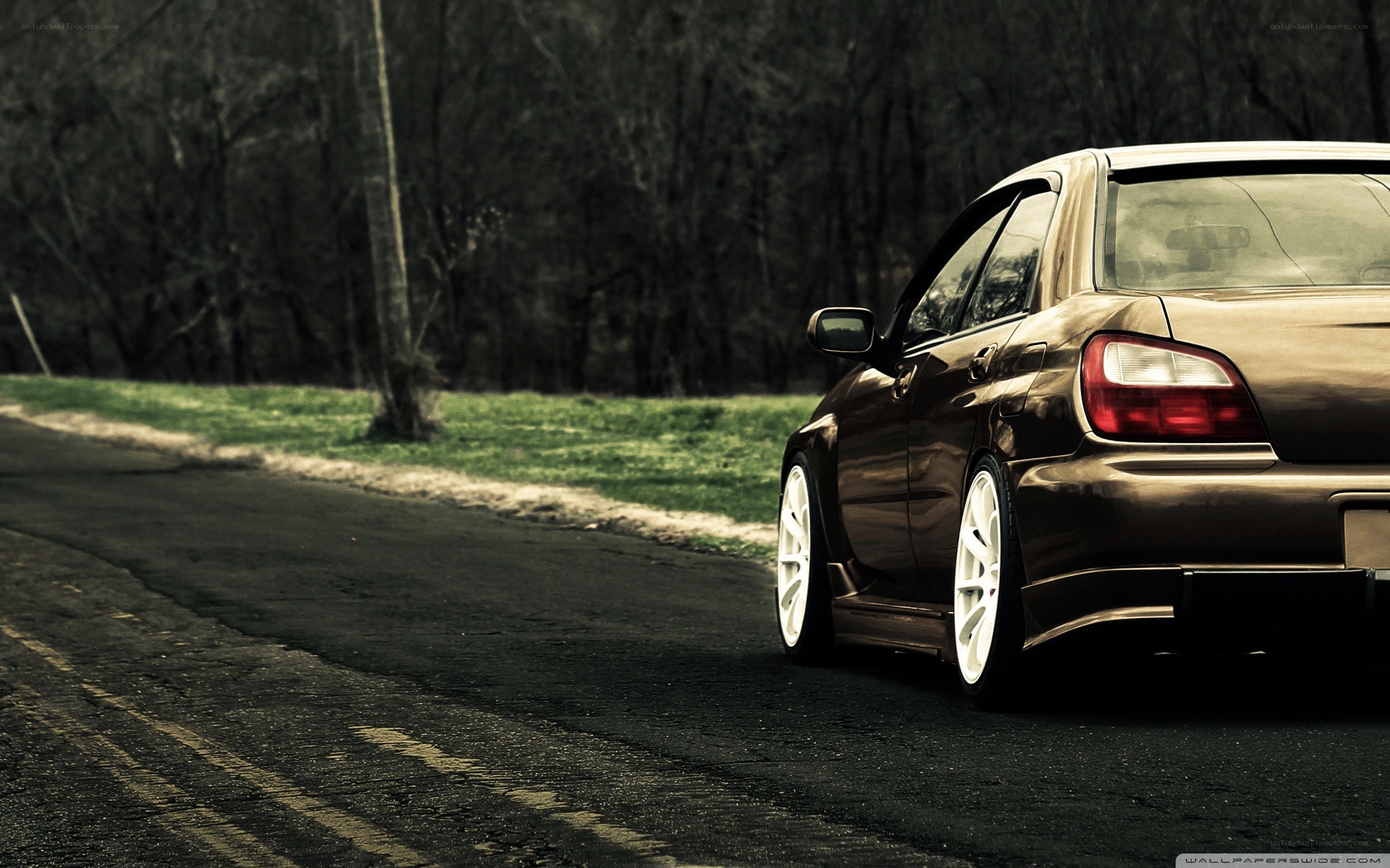 brown car on a road