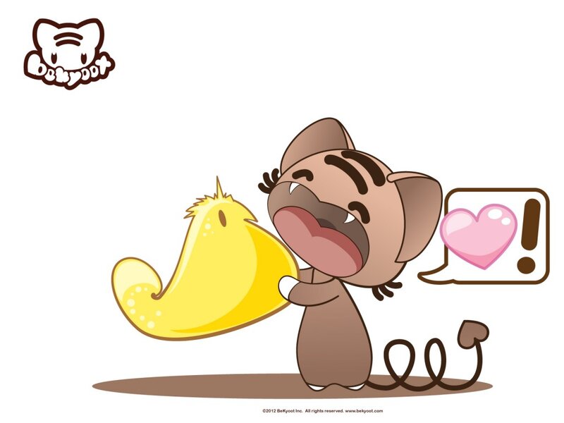 Brown Cat Hugging Bird