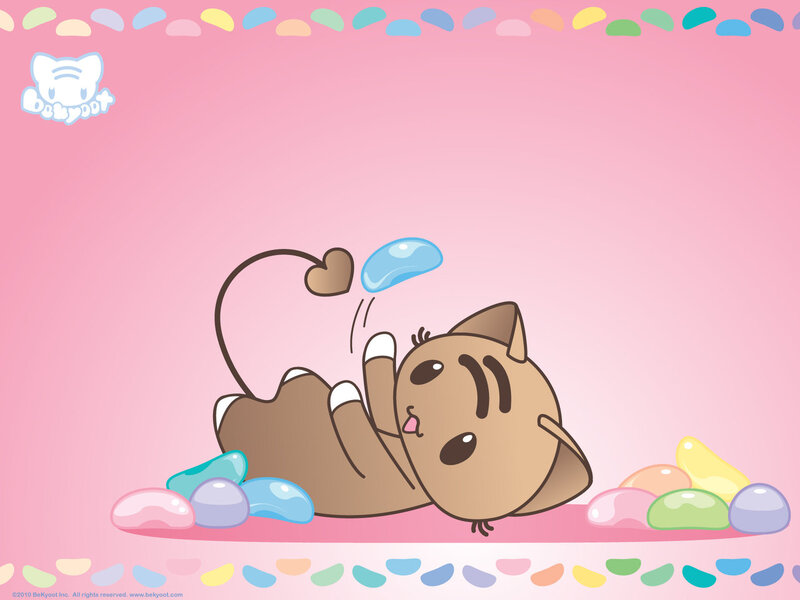 Brown Cat Playing with Jelly Beans