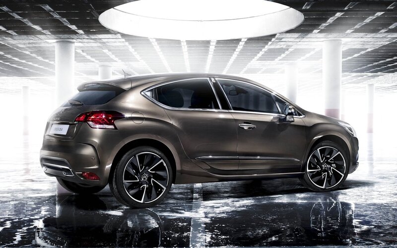 Brown Citroën DS4 in showroom