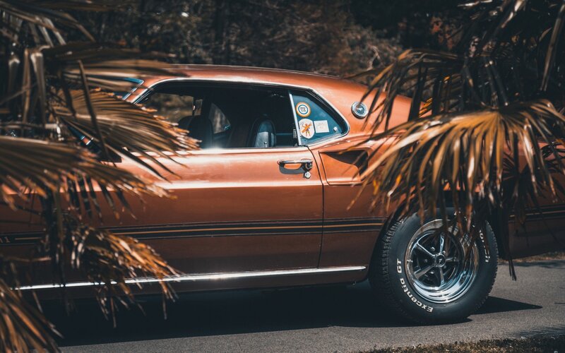 Brown Classic Car — Dramatic, Afternoon