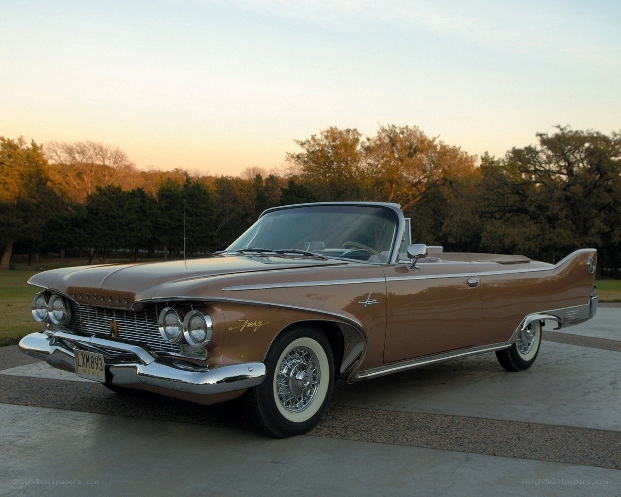 Brown classic convertible car