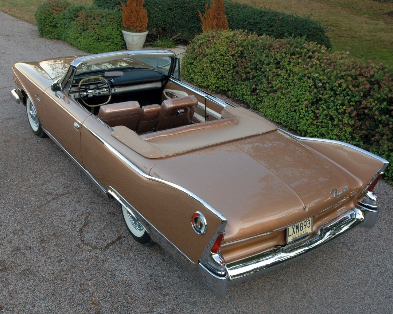 Brown classic convertible car
