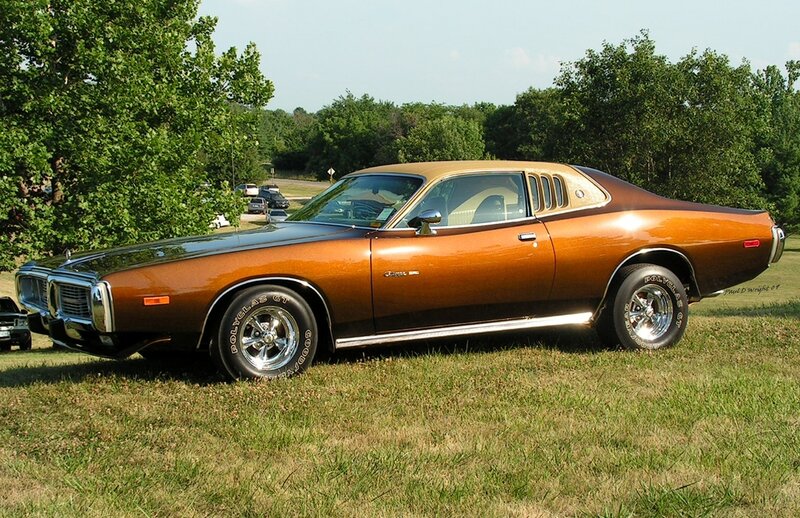 Brown classic muscle car