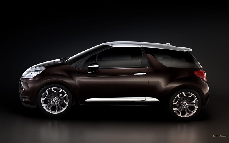 brown compact car side view