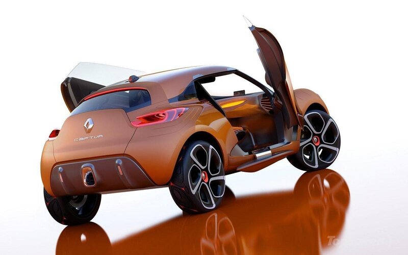 Brown Concept Car — Modern, 3d Render, Car Door, Wheels