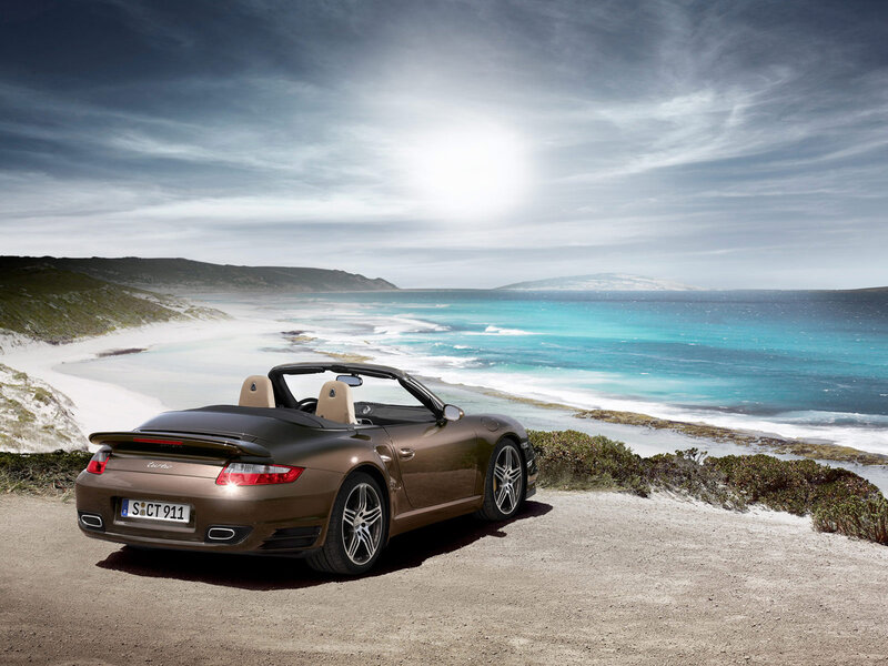 Brown Convertible Car — Serene, Afternoon, Photograph