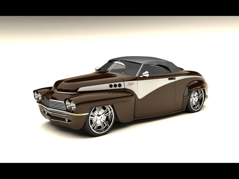 Brown Custom Convertible Car