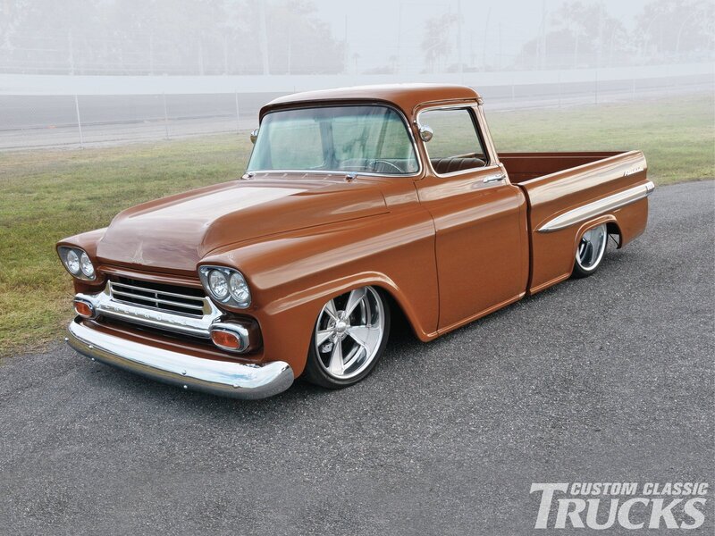 Brown Custom Pickup Truck