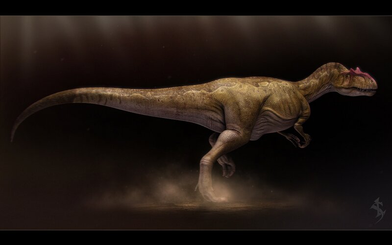 Brown Dinosaur Running