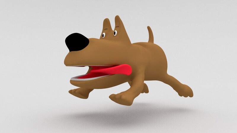 Brown Dog Running — Playful