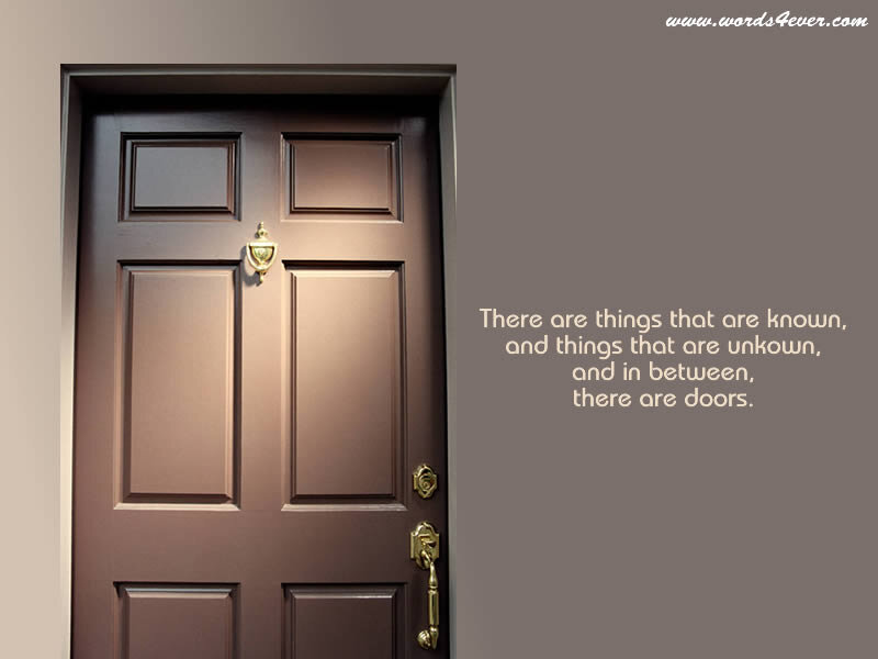 Brown Door with Brass Hardware