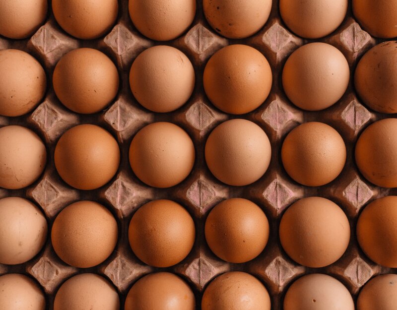 brown eggs in carton
