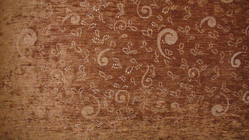 brown fabric with swirl pattern