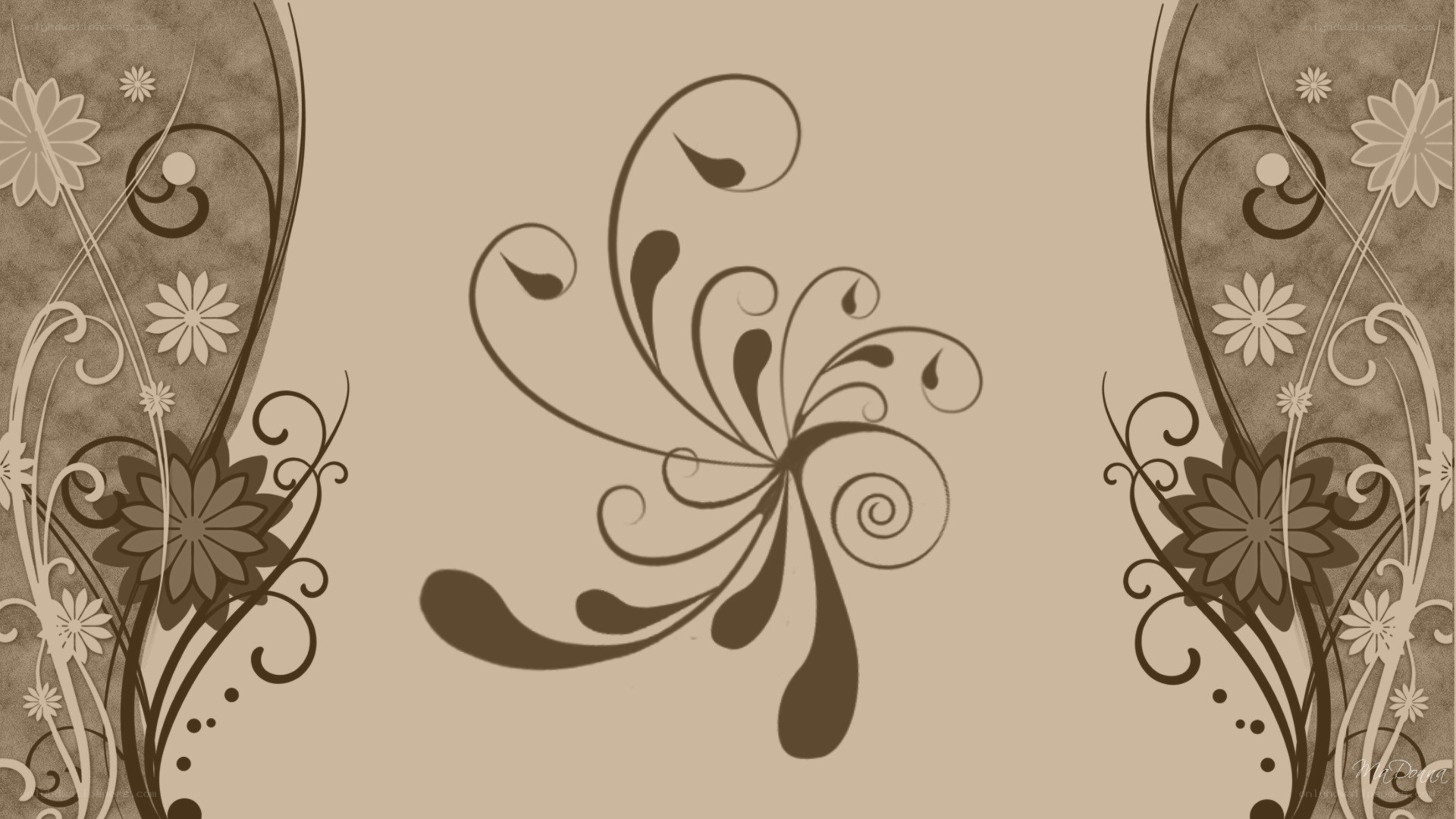 brown floral decorative pattern