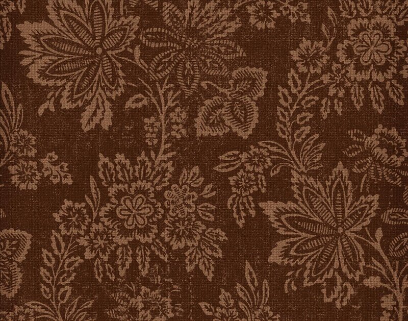 brown floral fabric pattern