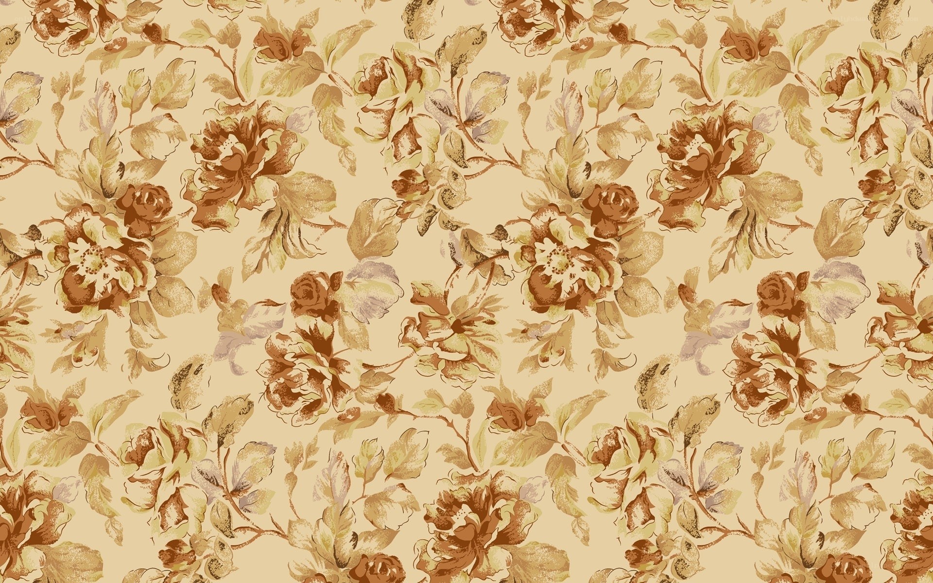 brown floral pattern background