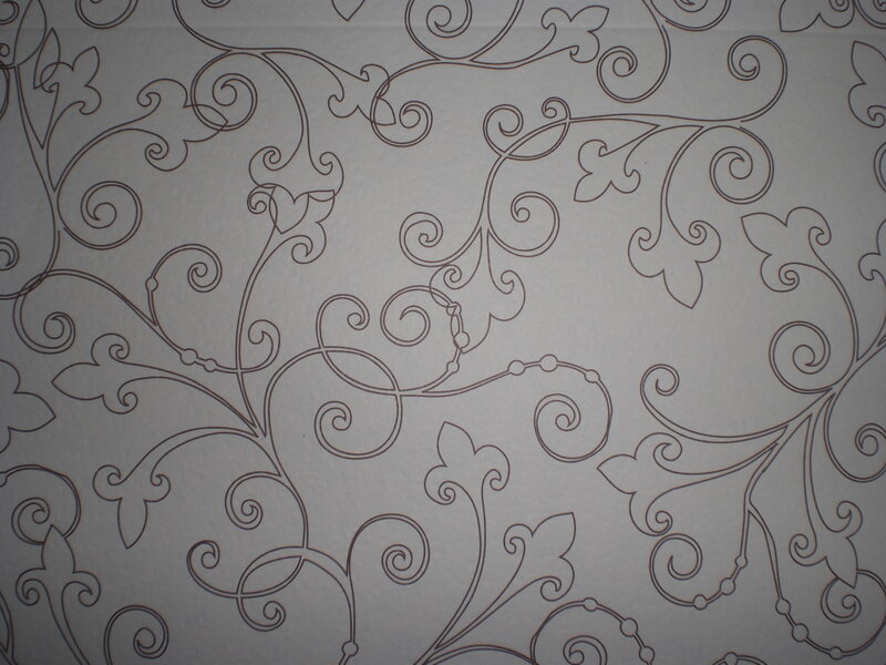 brown floral pattern on gray