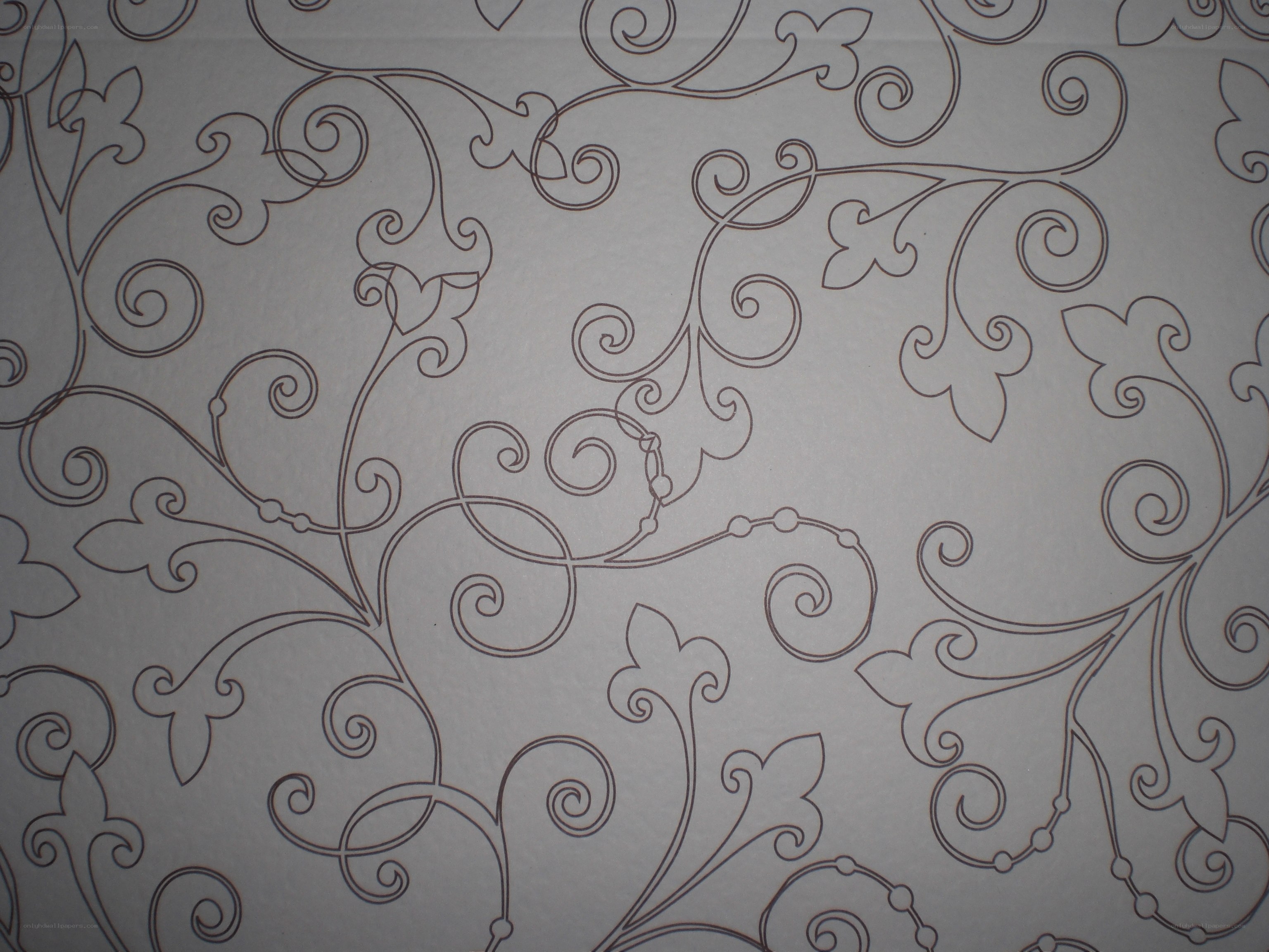 brown floral pattern on gray