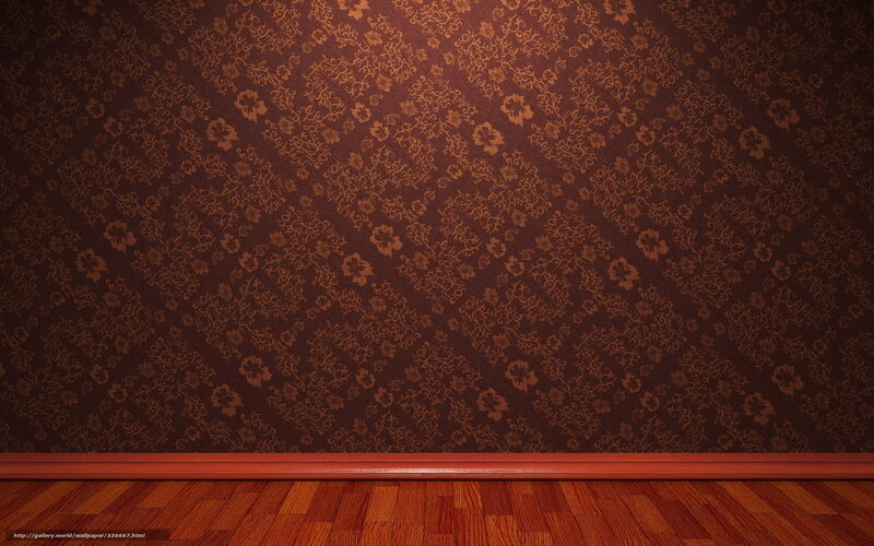 brown floral wallpaper room