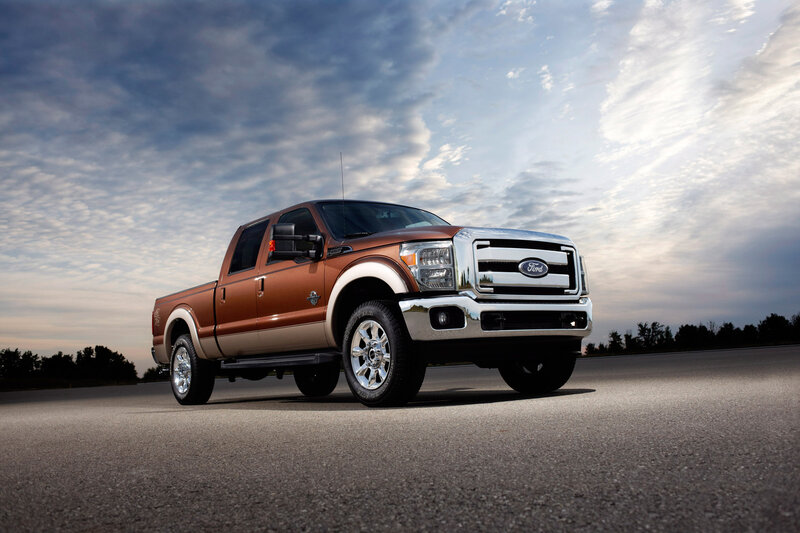 Brown Ford Pickup Truck — Dramatic, Sunset