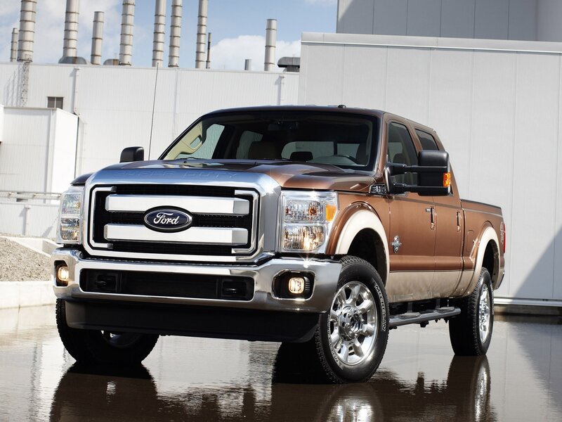 Brown Ford Super Duty truck