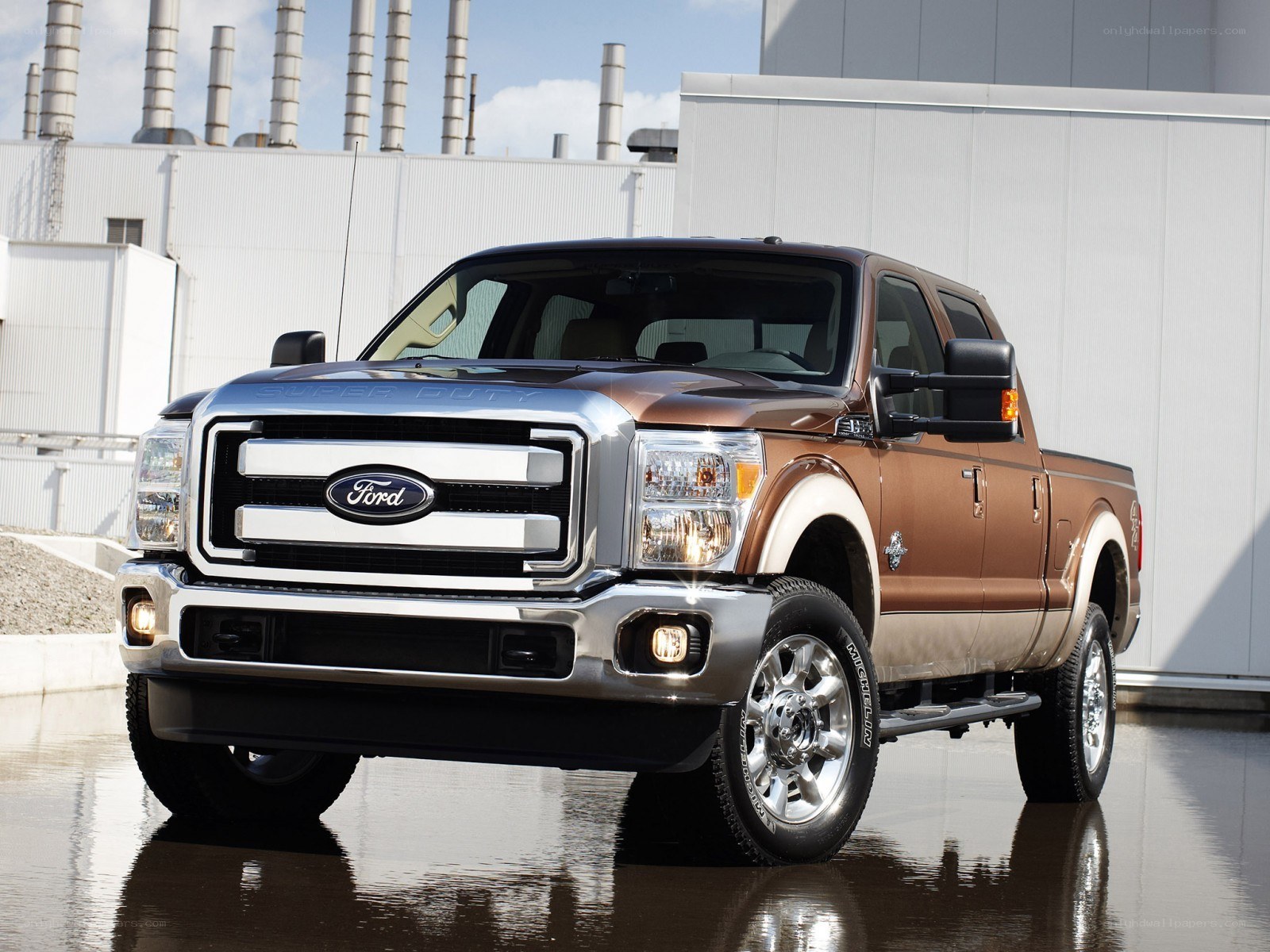 Brown Ford Super Duty truck